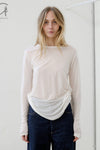 BASERANGE Classic Bamboo Fiber Bamboo Cotton Long Sleeve T-Shirt Series Collection Round Neck Bottoming Shirt France BAS-TOLS-BL-000-UNDYED